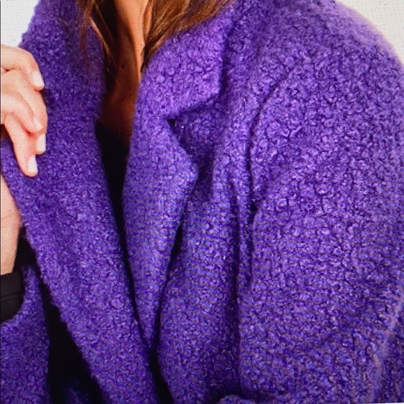 Alfani Textured Boucle  Coat 🧥 in Bold Purple - Picture 1 of 9